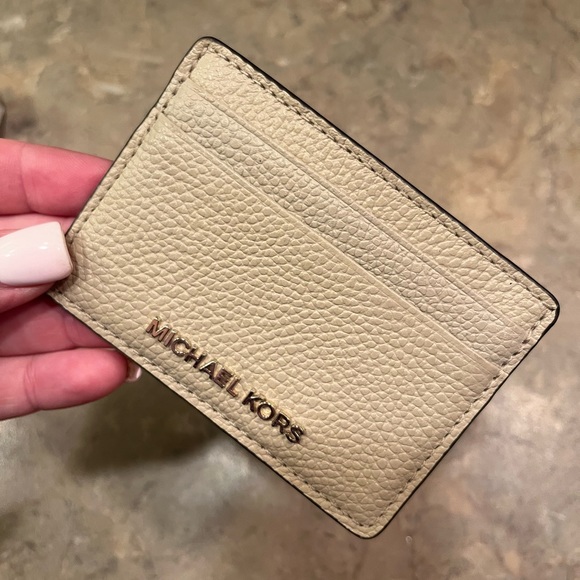 MICHAEL Michael Kors Handbags - MICHAEL -MICHAEL KORS, JET SET OFF-WHITE /CREAM LEATHER , CARD/MONEY HOLDER
